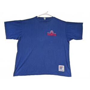 The Game Giants 1925 Blue Graphic Short Sleeve Vintage Sports T-Shirt Mens XL